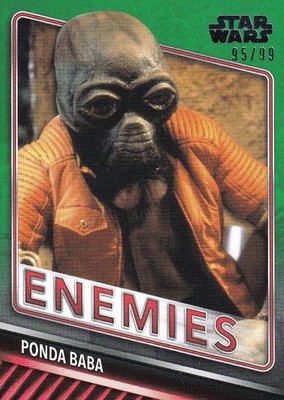 2019 Topps Star Wars Skywalker Saga Ponda Baba Enemies Green /99 Card