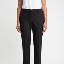 Ann Taylor Signature Pants Women s Size 2P Black Vintage Style Pintuck Seams