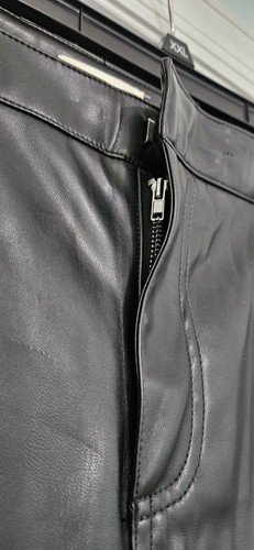 Fashion On Earth Women’s BLACK FAUX LEATHER Pants.,Size Large.NWT (41) - Picture 5 of 7