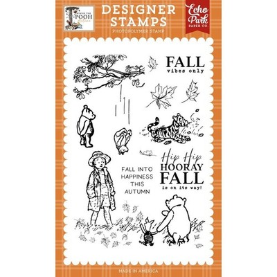 Echo Park Winnie The Pooh Autumn Stamp Set Fall Into Happiness