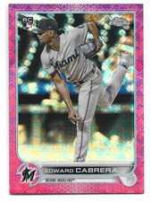 Edward Cabrera Rookie 2022 Topps Chrome Logofractor Pink Refractor /199 #88