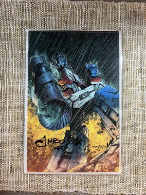 TRANSFORMERS 16 CVR signed JIMBO SALGADO OPTIMUS COLOR VAR LTD 200 TOPSHELFCOMIC