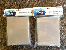 New Simon Hurley Stamping Foam by Ranger. Circle  Heart. 4 Pieces in Each Pack.