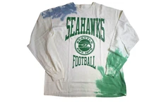 Junk Food Mens NFL Seattle Seahawks Football Long Sleeve Tie Dye Shirt New S-XL