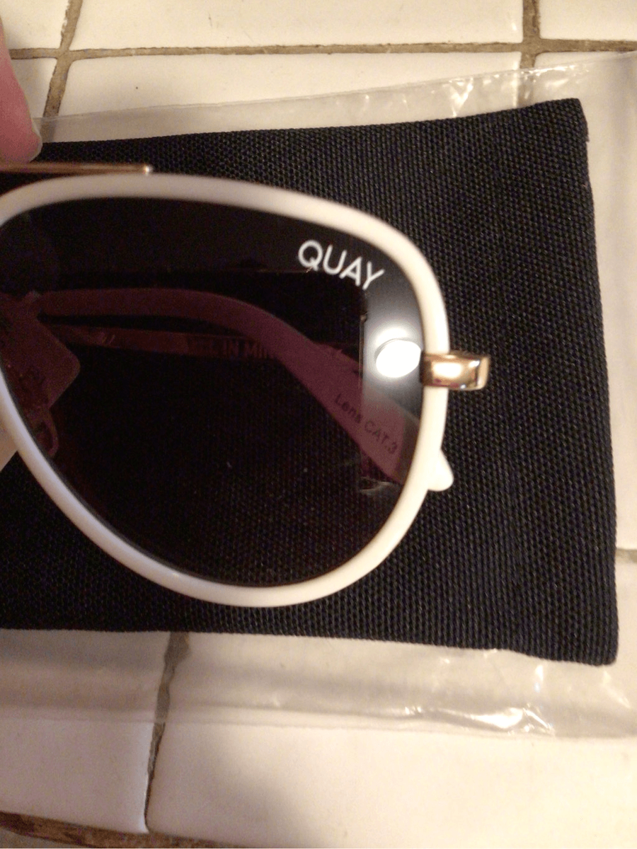 New ! RARE Quay All In mini white and brown aviator | eBay display picture 2