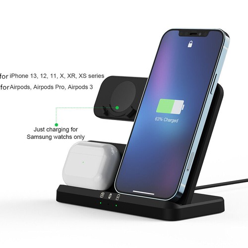 3 in 1 Wireless Adapter Dock Ladestation für Samsung Galaxy S22 Ultra - Zdjęcie 11 z 12
