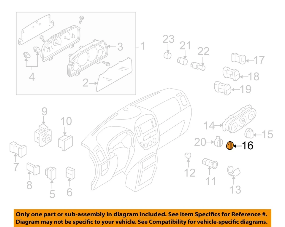 Used A/C Selector Switch fits: 2006 Ford Escape Front main control w/AC from 6/2 - Image 3 of 4