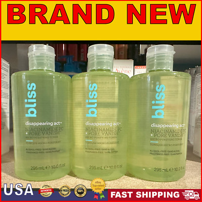 Bliss Disappearing Act Niacinamide PC+Pore Vanish Micro Purifying Toner | 3 PACK