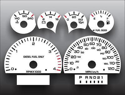 1994-1997 Dodge Ram Diesel Cummins White Face Gauges