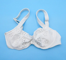 Victorias Secret 34B White Underwired Crochet Push Up Wide Strap Bikini Top New