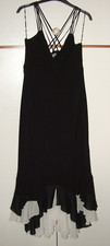 Wallis Black / Cream - Formal Evening Dress, Party, Ball Gown Women's UK 12 Prom