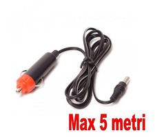 Cavo Accendisigari con Spinotto per Televisore TV a 12 VOLT 5 mt - Camper Camion