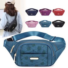 Oxford Cloth Women Embroidery Bumbag Waterproof Outdoor Waist Bag Adjustable UK
