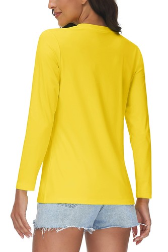 UPF 50+ Women's Long Sleeve Hiking Sun Shirts Quick Dry Gym Workout Casual Tops - Picture 98 of 103