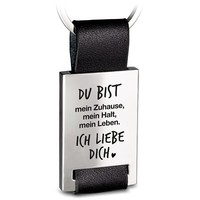 "Leder SchlüSselanhäNger Gravur \"Du Bist Mein Zuhause\" - Ich Liebe Dich Geschenk"