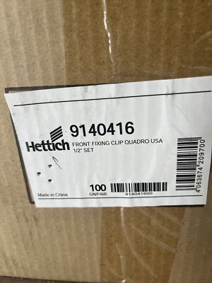 Hettich Front Fixing Clip Quadro 1/2  Left Right Set 100GN/Pair
