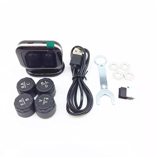 Sistema de monitor de presión de neumáticos TPMS solar inalámbrico para automóvil 4 sensores externos LCD - Imagen 14 de 14