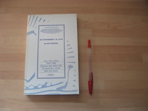 Dame Hilary Mantel rare uncorrected proof An Experiment In Love 1995 7th novel - Picture 4 of 7