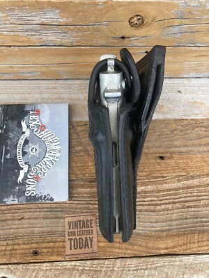 Vintage Tex Shoemaker Black Basketweave Lined Front Break Holster