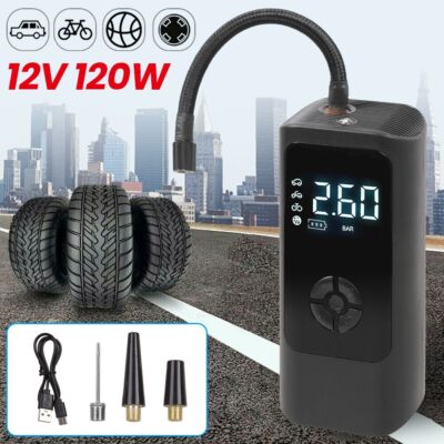 Air Compressor Tire Inflator Fits Car Moto Bike Tires Portable 150 - Main Image