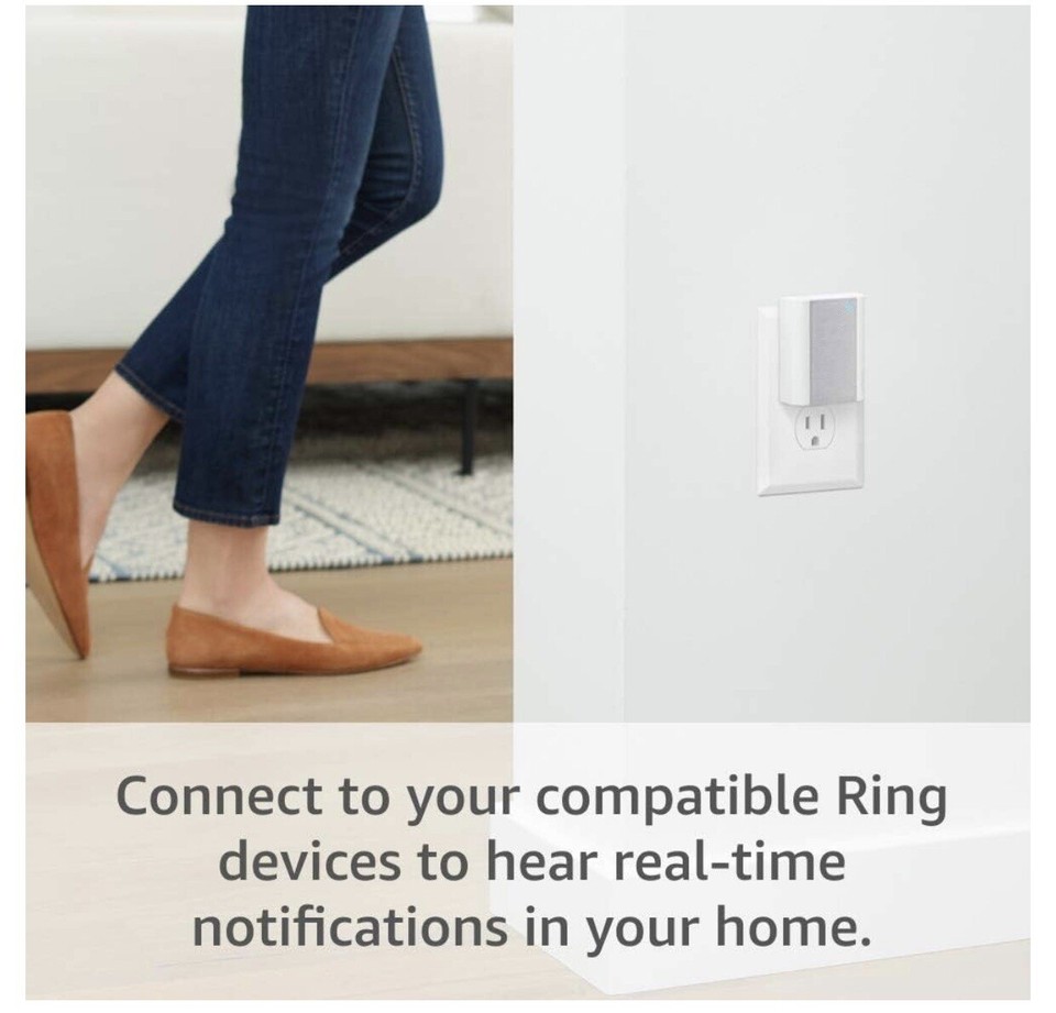 Ring Chime PlugIn Ring Alerts For Every Room White Never Used Open Box