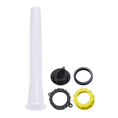 GAS CAN SPOUT REPLACEMENT W/ GASKET, CAP AND STOPPER - FITS MOST CANS
