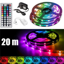 20M LED Strip Lights 5050 RGB Colour Changing Tape Cabinet Kitchen TV Lighting