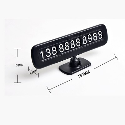 1PC Rotatable Temporary Parking Plate Phone Number Notice Card Hidden Style