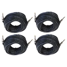 4Pcs 50ft  1/4" 6.35mm Males Cables to 1/4" 6.35mm Speaker Audio Cable Mono Cord
