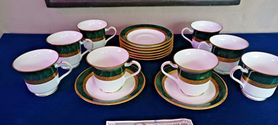 Pair of Noritake Fitzgerald Coffee Cups with Saucers