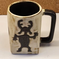 Mara Stoneware Mug Primative Aztec Signed
