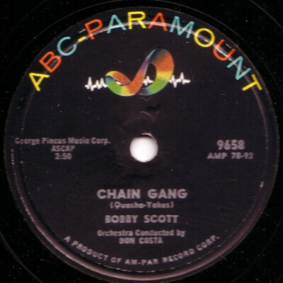 Bobby Scott - Chain Gang 1955 Shellac, 10'' ABC-Paramount 9658 Very Good Plus (VG