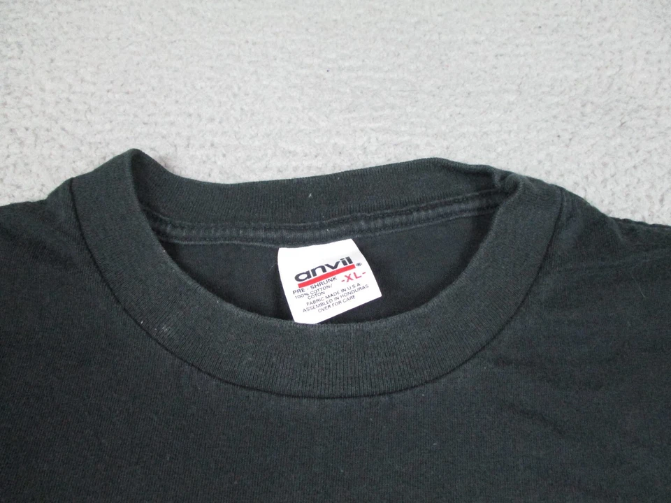 Vintage Black Hills Shirt Adult XL Black Wolf Nature Animal Anvil 3D Mens 90s - Image 2 of 4