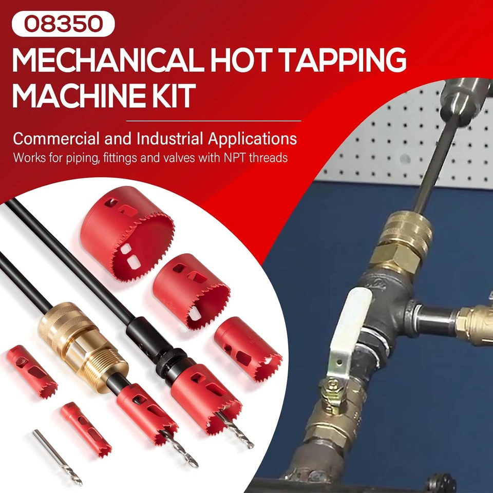 08350 DM3MECH Mechanical Hot Tapping Machine Complete Tool Kit for NPT - Image 2 of 4