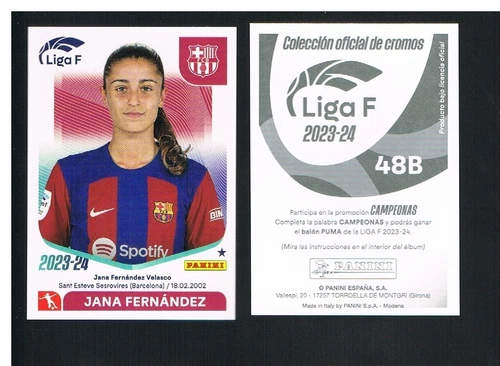 PANINI LIGA F 2023-24 FC BARCELONA No. 48B JANA FERNANDEZ