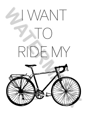 87582 Sport I Want To Ride Bike Cycling Wall Decor Wall Print Poster