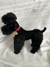 Vintage Steiff Poodle Snobby Black 13 Button Tag