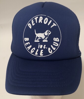 Vintage Detroit Beagle Club Snapback Cap Hat 80s 90s Mesh Trucker