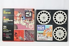 VINTAGE 101 DALMATIANS GAF TALKING VIEW MASTER 3 REEL BOOK BOX SET -