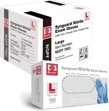 Intco Medical NGPF7003 Nitrile Disposable Gloves Blue - Pack of 1000 - Large