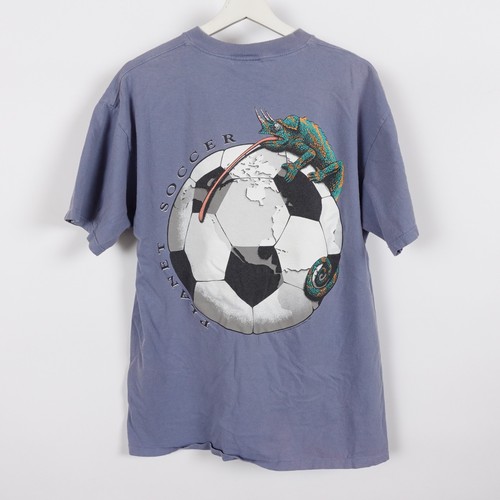 Vintage 90s Iguana Planet Soccer Lifeforms International T Shirt Large Made USA