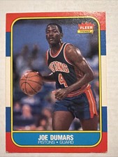 1986-87 Fleer Basketball Rookie Card Joe Dumars #27 RC HOF Detroit Pistons VG-EX. rookie card picture