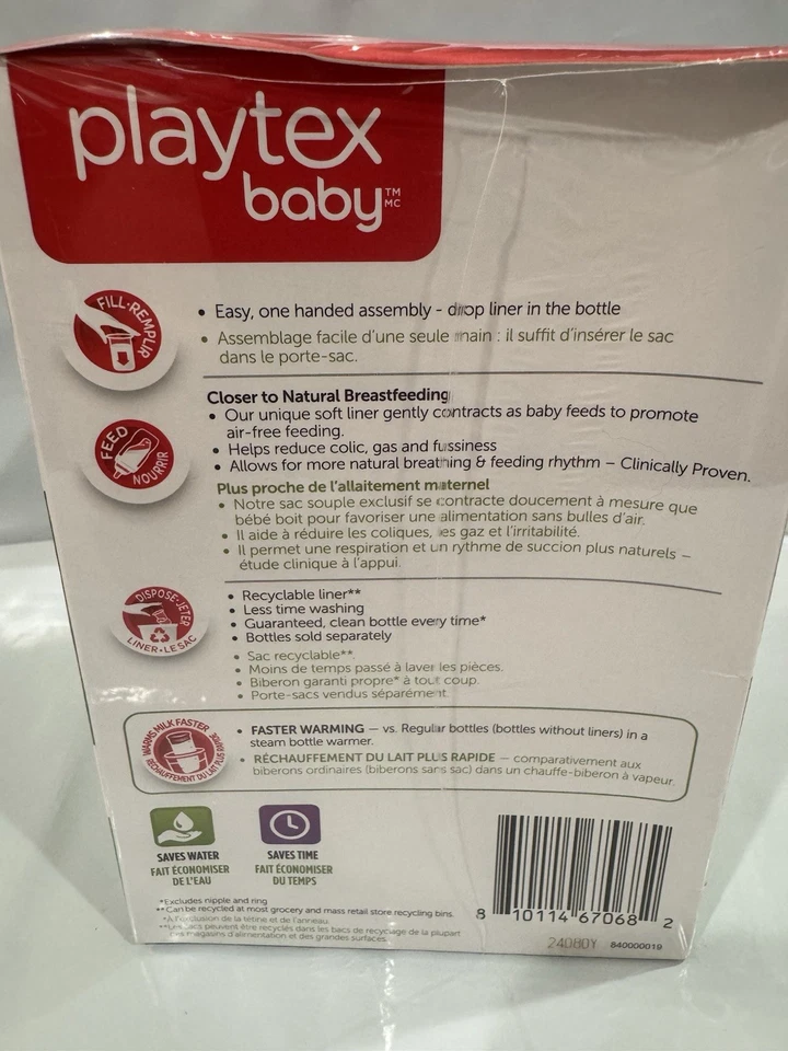 Forros para bebé Playtex Drop-Ins caja de 100 unidades 4 oz Foto 3 de 4