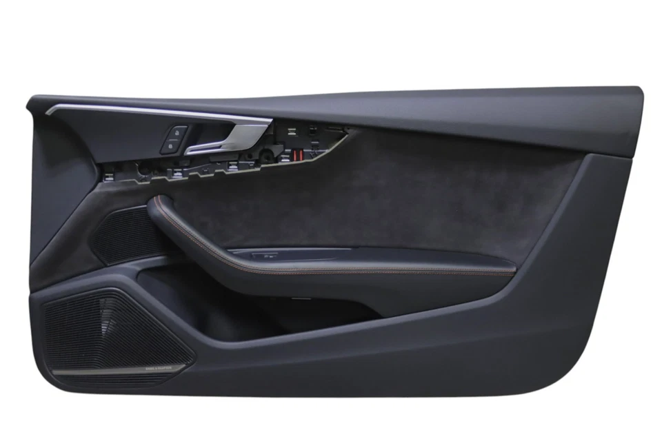 Juego de panel de tarjeta de puerta Audi RS5 B9 cupé negro con puntada roja (4) 2018 2019 OEM Foto 2 de 4