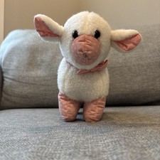 Vintage Dakin 1984 Lamb Sheep Plush Sherpa Fur Wool Pink Legs