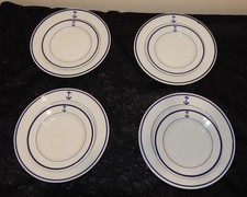 8 Buffalo China US Navy 'Fouled Anchor' Dinner & Salad Plates 1941