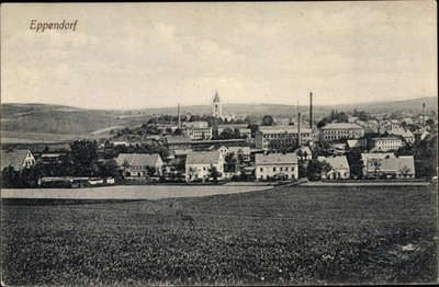 Ak Eppendorf im Kreis Mittelsachsen, Blick auf Ortschaft und Umgebung - 10445833