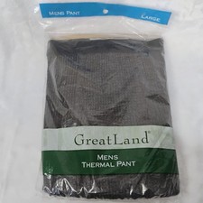 GreatLand Mens Large Thermal Pants Vtg NOS USA Made Charcoal Gray 1996 N