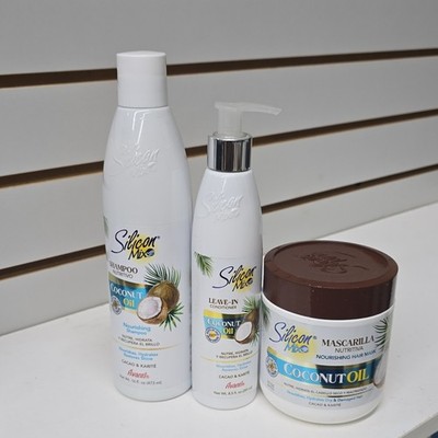 Silicon Mix Coconut Oil Shampoo, Leave-In Conditioner & Hair Mask Set