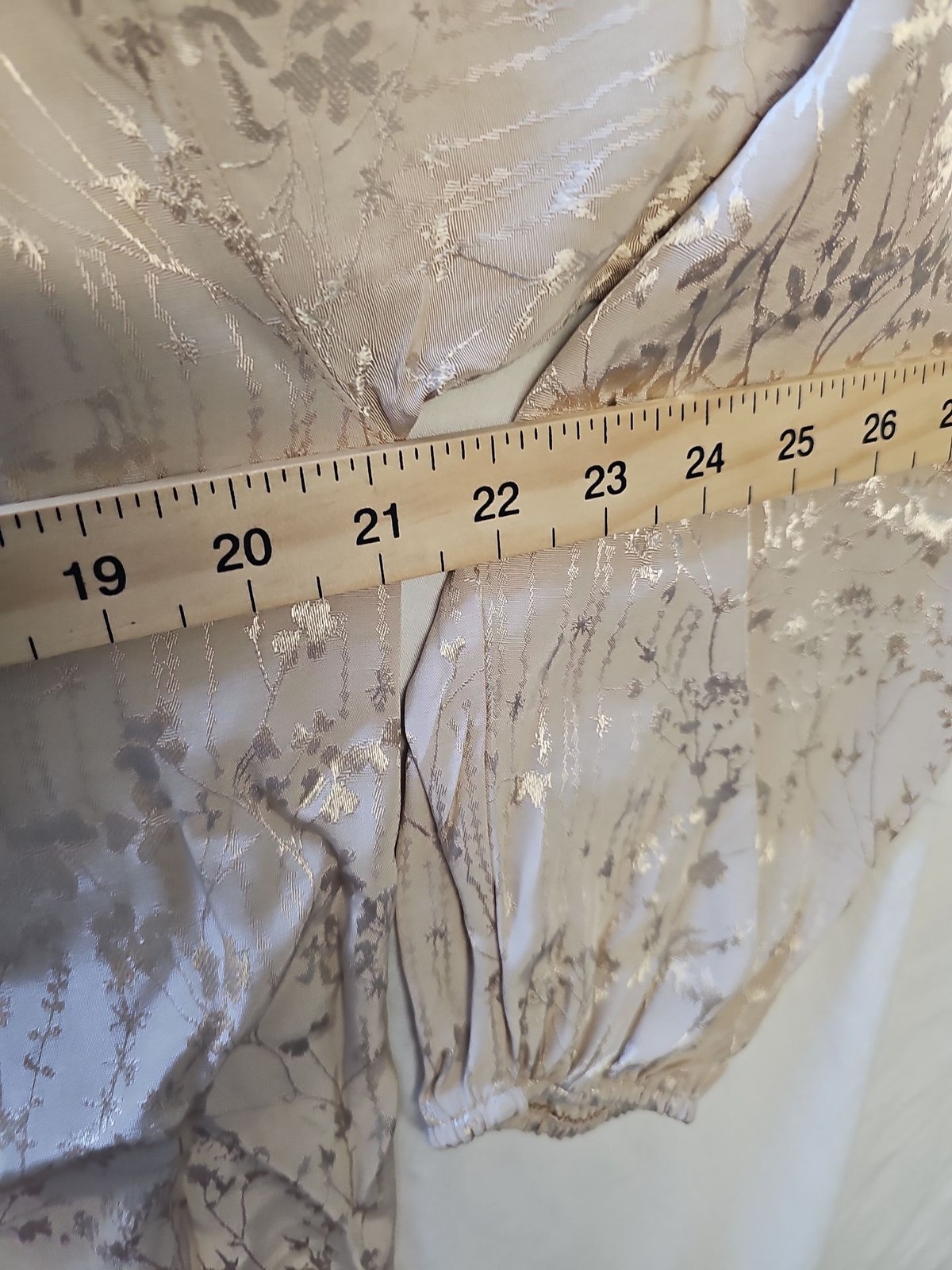 M&S Collection Champagne Jacquard Floral Blouse UK18 II1045 image 4